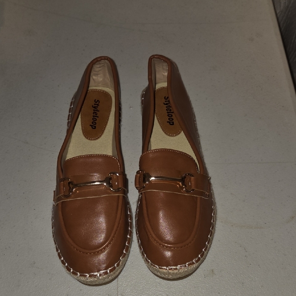 Tan Leather Loafers for Women - Picture 1 of 5
